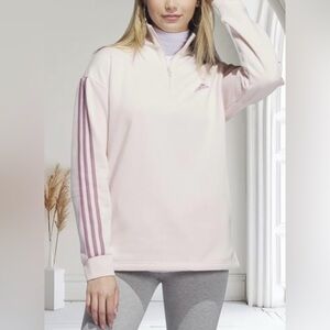 NEW Adidas Quarter-Zip Fleece Sweatshirt